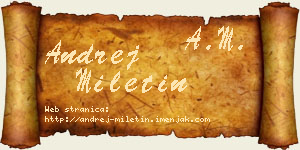 Andrej Miletin vizit kartica